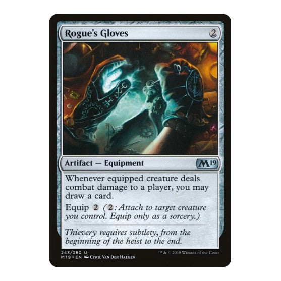 Rogues Gloves (M19) #243 Uncommon (Lightly Played) Core Set 2019 Magic: The Gathering: 2018