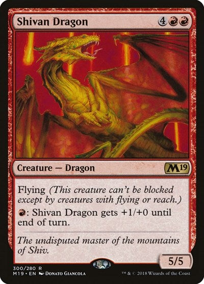 Shivan Dragon (M19) #300 Rare Core Set 2019 Magic: The Gathering: 2018
