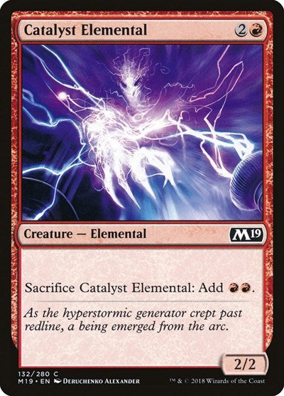 Catalyst Elemental (M19) #132 Common (Foil Lightly Played) Core Set 2019 Magic: The Gathering: 2018