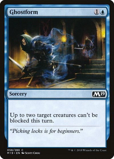 Ghostform (M19) #58 Common (Lightly Played) Core Set 2019 Magic: The Gathering: 2018
