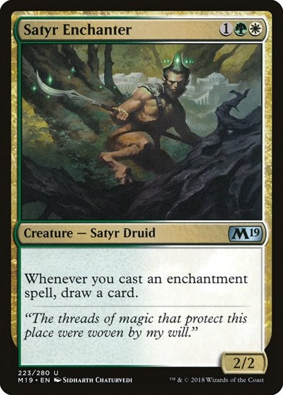 Satyr Enchanter (M19) #223 Uncommon (Lightly Played) Core Set 2019 Magic: 2018