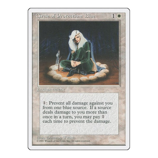 Circle of Protection: Blue (4ED) #15 Common (Lightly Played) Fourth Edition Magic: The Gathering: 1995