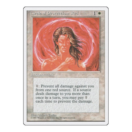 Circle of Protection Red (4ED) #17 Common Fourth Edition Magic: The Gathering: 1995