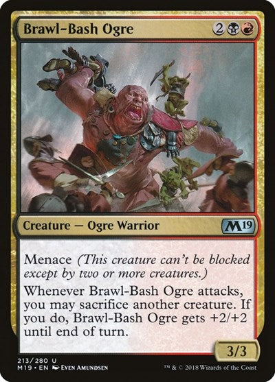 Brawl Bash Ogre (M19) #213 Uncommon (Lightly Played) Core Set 2019 Magic: The Gathering: 2018