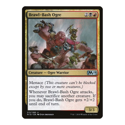 Brawl-Bash Ogre (M19) #213 Uncommon (Lightly Played) Core Set 2019 Magic: The Gathering: 2018