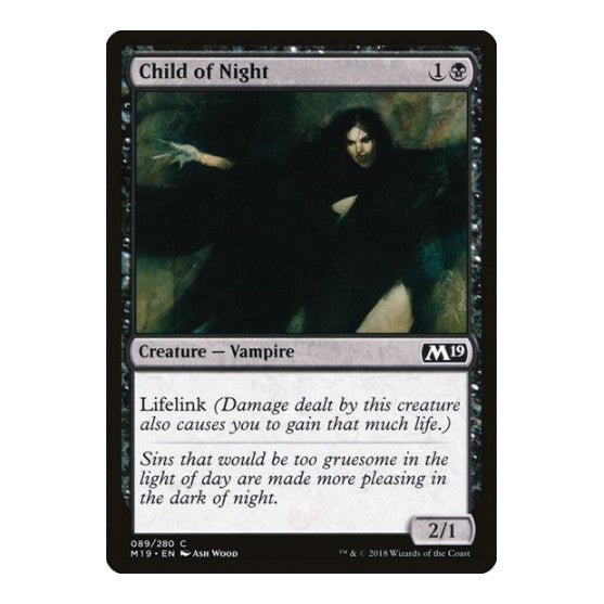 Child of Night (M19) #89 Common Core Set 2019 Magic: The Gathering: 2018