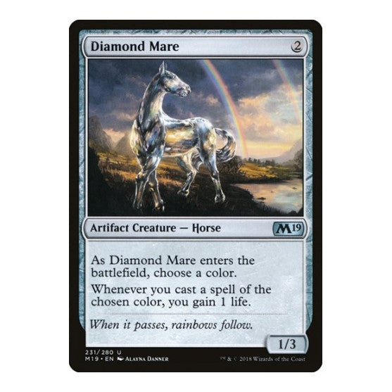 Diamond Mare (M19) #231 Uncommon (Foil Lightly Played) Core Set 2019 Magic: The Gathering: 2018