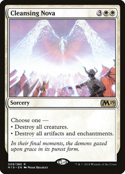 Cleansing Nova (M19) #9 Rare (Lightly Played) Core Set 2019 Magic: The Gathering: 2018
