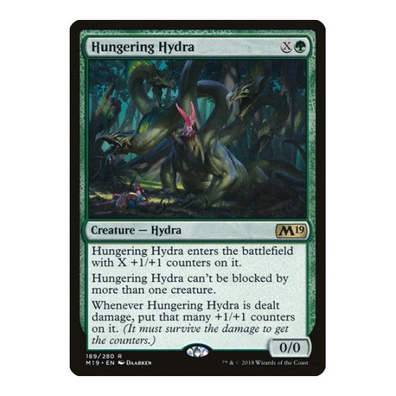 Hungering Hydra (M19) #189 Rare (Lightly Played) Core Set 2019 Magic: The Gathering: 2018