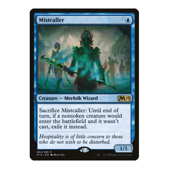 Mistcaller (M19) #62 Rare (Lightly Played) Core Set 2019 Magic: The Gathering: 2018