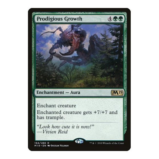Prodigious Growth (M19) #194 Rare (Lightly Played) Core Set 2019 Magic: The Gathering: 2018
