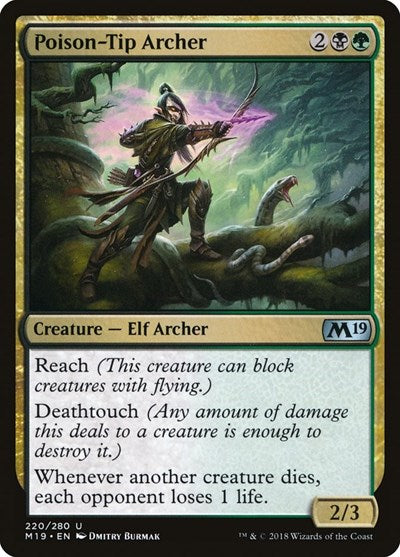 Poison Tip Archer (M19) #220 Uncommon (Lightly Played) Core Set 2019 Magic: The Gathering: 2018
