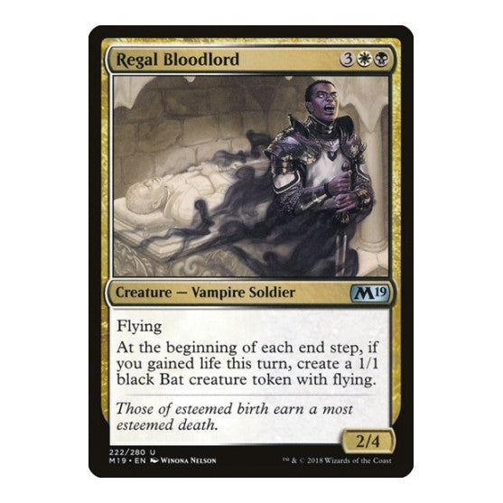 Regal Bloodlord (M19) #222 Uncommon (Lightly Played) Core Set 2019 Magic: The Gathering: 2018