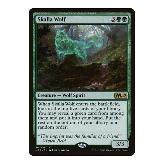 Skalla Wolf (M19) #303 Rare (Heavily Played) Core Set 2019 Magic: The Gathering: 2018