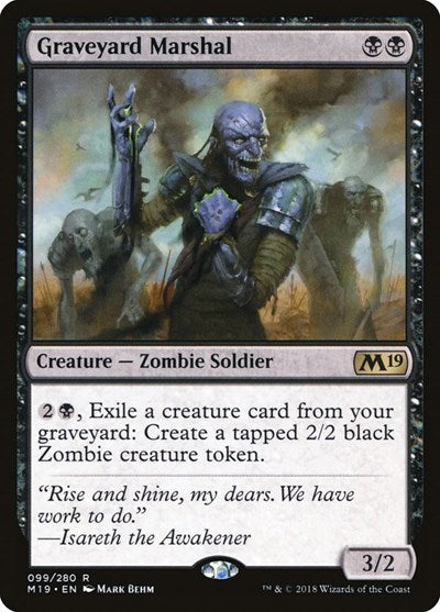 Graveyard Marshal (M19) #99 Rare (Near Mint) Core Set 2019 Magic: 2018