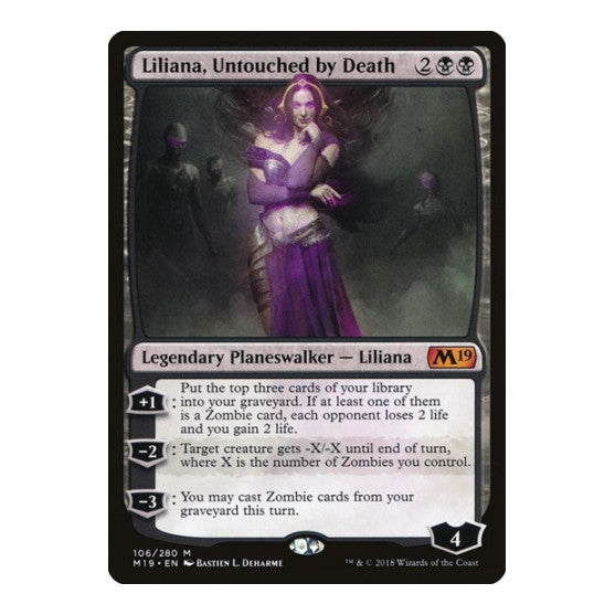 Liliana Untouched by Death (M19) #106 Mythic Rare (Lightly Played) Core Set 2019 Magic: The Gathering: 2018