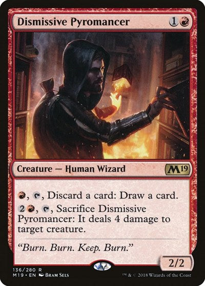 Dismissive Pyromancer (M19) #136 Rare (Near Mint) Core Set 2019 Magic: The Gathering: 2018