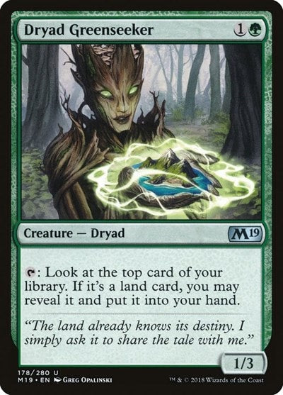 Dryad Greenseeker (M19) #178 Uncommon (Lightly Played) Core Set 2019 Magic: The Gathering: 2018