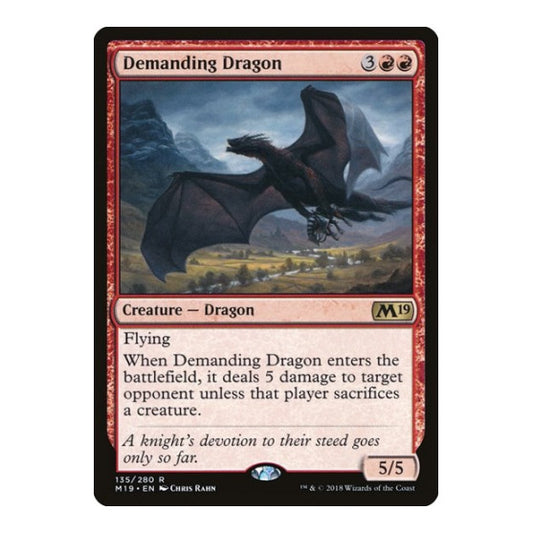 Demanding Dragon (M19) #135 Rare (Lightly Played) Core Set 2019 Magic: The Gathering: 2018