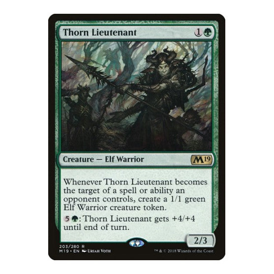 Thorn Lieutenant (M19) #203 Rare (Lightly Played) Core Set 2019 Magic: The Gathering: 2018