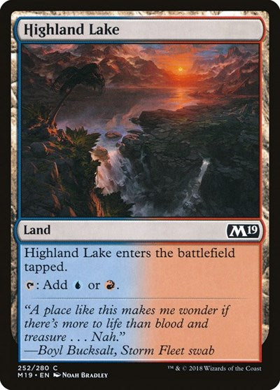 Highland Lake (M19) #252 Common (Moderately Played) Core Set 2019 Magic: The Gathering: 2018