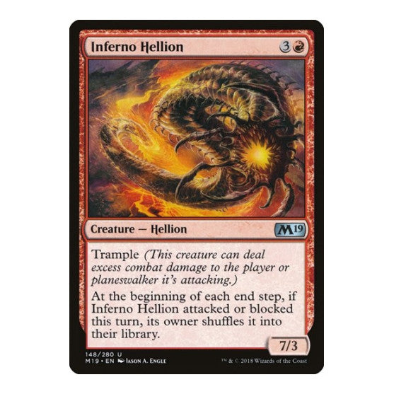 Inferno Hellion (M19) #148 Uncommon (Lightly Played) Core Set 2019 Magic: The Gathering: 2018