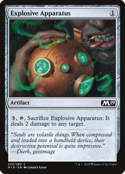 Explosive Apparatus (M19) #233 Common (Lightly Played) Core Set 2019 Magic: The Gathering: 2018