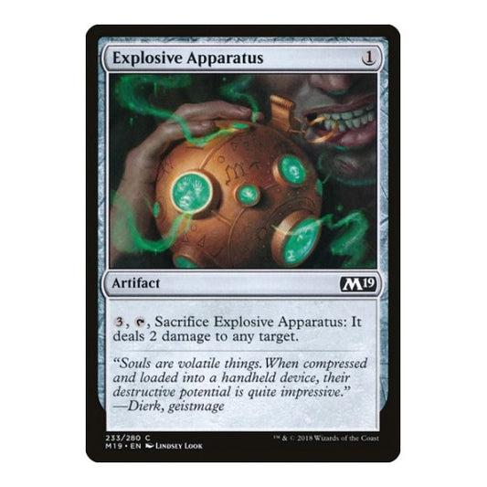 Explosive Apparatus (M19) #233 Common (Lightly Played) Core Set 2019 Magic: The Gathering: 2018