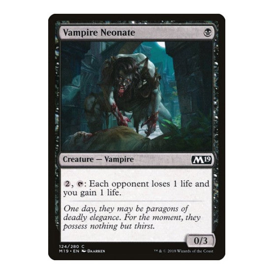 Vampire Neonate (M19) #124 Common (Lightly Played) Core Set 2019 Magic: The Gathering: 2018