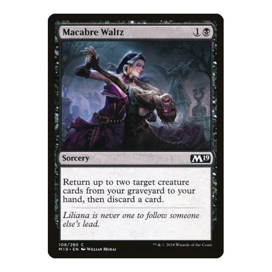 Macabre Waltz (M19) #108 Common (Lightly Played) Core Set 2019 Magic: The Gathering: 2018