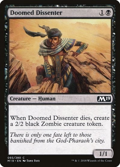 Doomed Dissenter (M19) #93 Common Core Set 2019 Magic: The Gathering: 2018