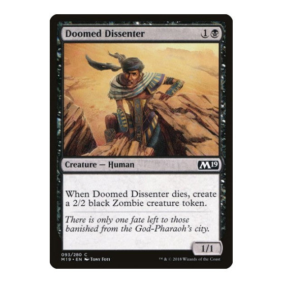 Doomed Dissenter (M19) #93 Common Core Set 2019 Magic: The Gathering: 2018