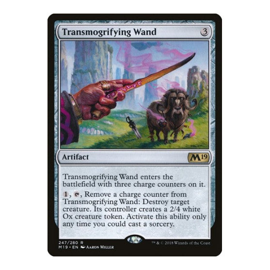 Transmogrifying Wand (M19) #247 Rare (Lightly Played) Core Set 2019 Magic: The Gathering: 2018