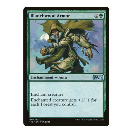 Blanchwood Armor (M19) #169 Uncommon (Lightly Played) Core Set 2019 Magic: The Gathering: 2018