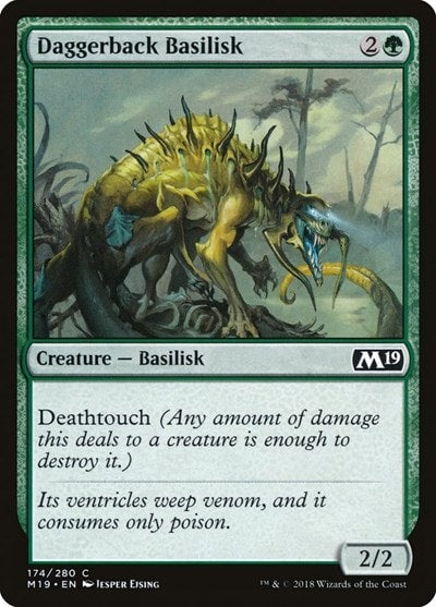 Daggerback Basilisk (M19) #174 Common (Lightly Played) Core Set 2019 Magic: The Gathering: 2018
