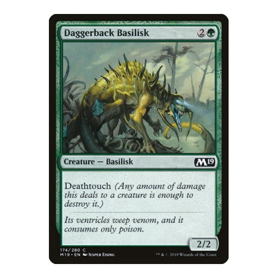 Daggerback Basilisk (M19) #174 Common (Lightly Played) Core Set 2019 Magic: The Gathering: 2018