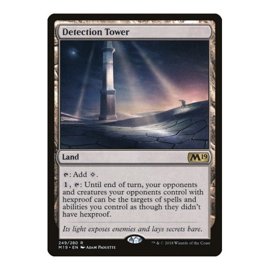 Detection Tower (M19) #249 Rare (Lightly Played) Core Set 2019 Magic: The Gathering: 2018