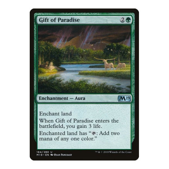 Gift of Paradise (M19) #184 Uncommon (Lightly Played) Core Set 2019 Magic: The Gathering: 2018