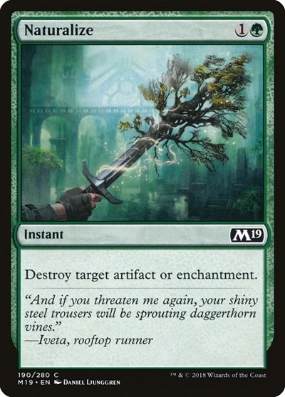 Naturalize (M19) #190 Common (Lightly Played) Core Set 2019 Magic: The Gathering: 2018