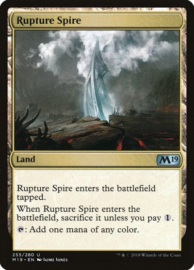 Rupture Spire (M19) #255 Uncommon (Lightly Played) Core Set 2019 Magic: The Gathering: 2018