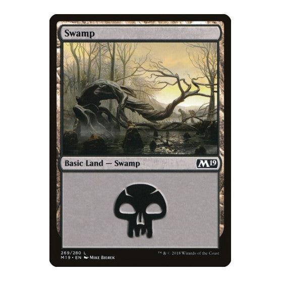 Swamp 269 (M19) #269 Land (Foil Lightly Played) Core Set 2019 Magic: The Gathering: 2018