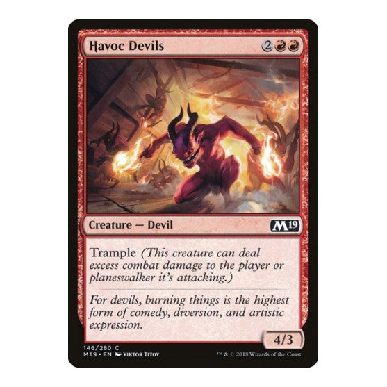 Havoc Devils (M19) #146 Common (Foil Lightly Played) Core Set 2019 Magic: The Gathering: 2018