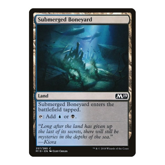 Submerged Boneyard (M19) #257 Common (Lightly Played) Core Set 2019 Magic: The Gathering: 2018