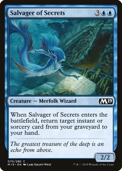 Salvager of Secrets (M19) #70 Common (Lightly Played) Core Set 2019 Magic: The Gathering: 2018