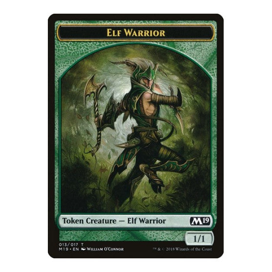 Elf Warrior Token (M19) #13 T (Lightly Played) Core Set 2019 Magic: The Gathering: 2018