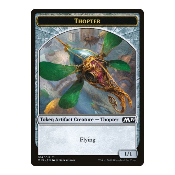 Thopter Token (M19) #14 T (Lightly Played) Core Set 2019 Magic: The Gathering: 2018