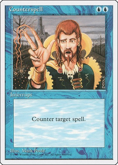 Counterspell (4ED) #65 Uncommon (Heavily Played) Fourth Edition Magic: 1995