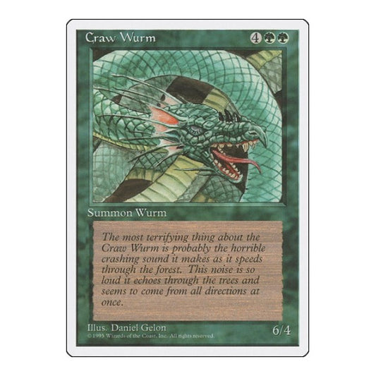 Craw Wurm (4ED) #238 Common (Heavily Played) Fourth Edition Magic: The Gathering: 1995