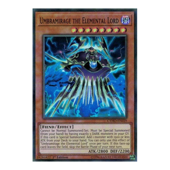 Umbramirage the Elemental Lord (CYHO) #CYHO-EN019 Super Rare (1st Edition Lightly Played) Cybernetic Horizon YuGiOh: 2018