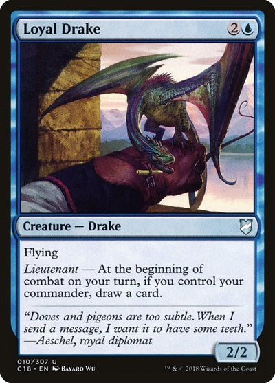 Loyal Drake (C18) #10 Uncommon (Lightly Played) Commander 2018 Magic: The Gathering: 2018